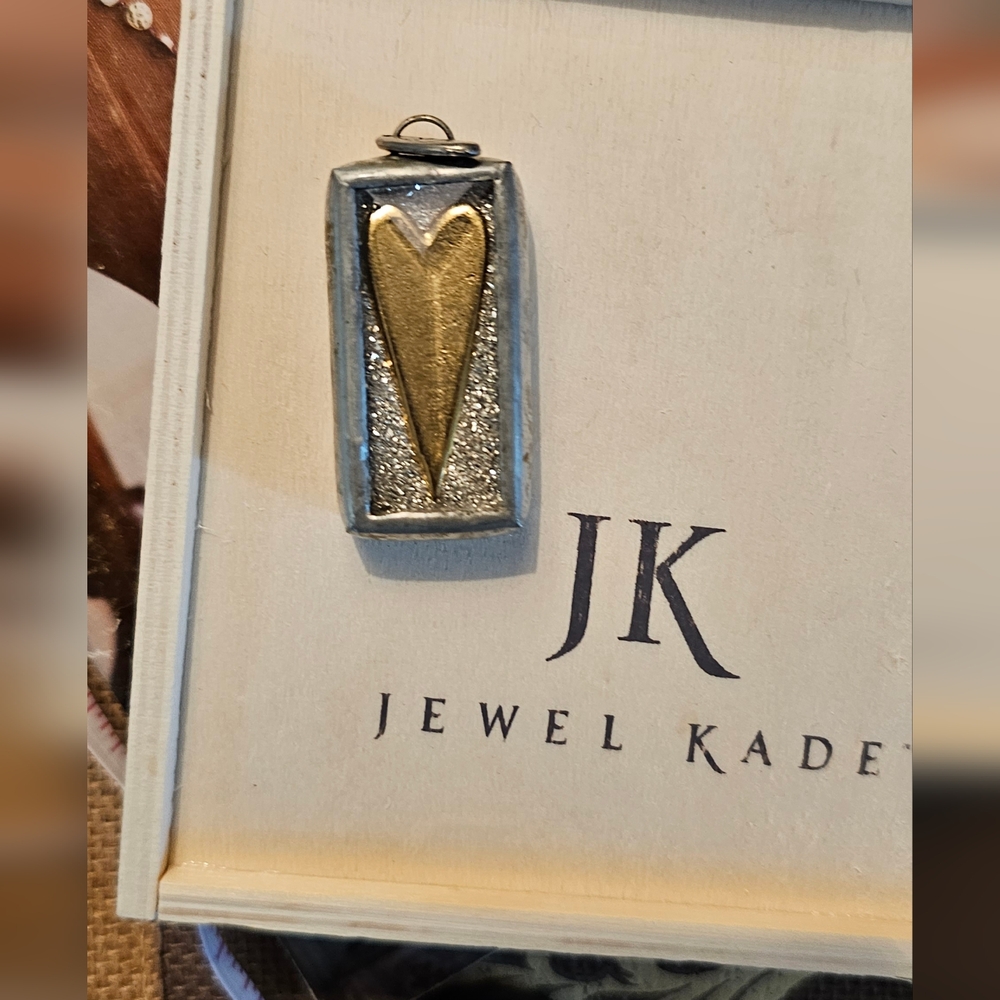 Jewel Kade Gold and Silver Heart Pendant - Picture 1 of 3